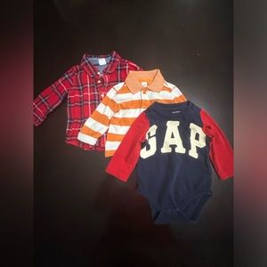 Baby Gap Bundle of 3 tops for 6-9 months